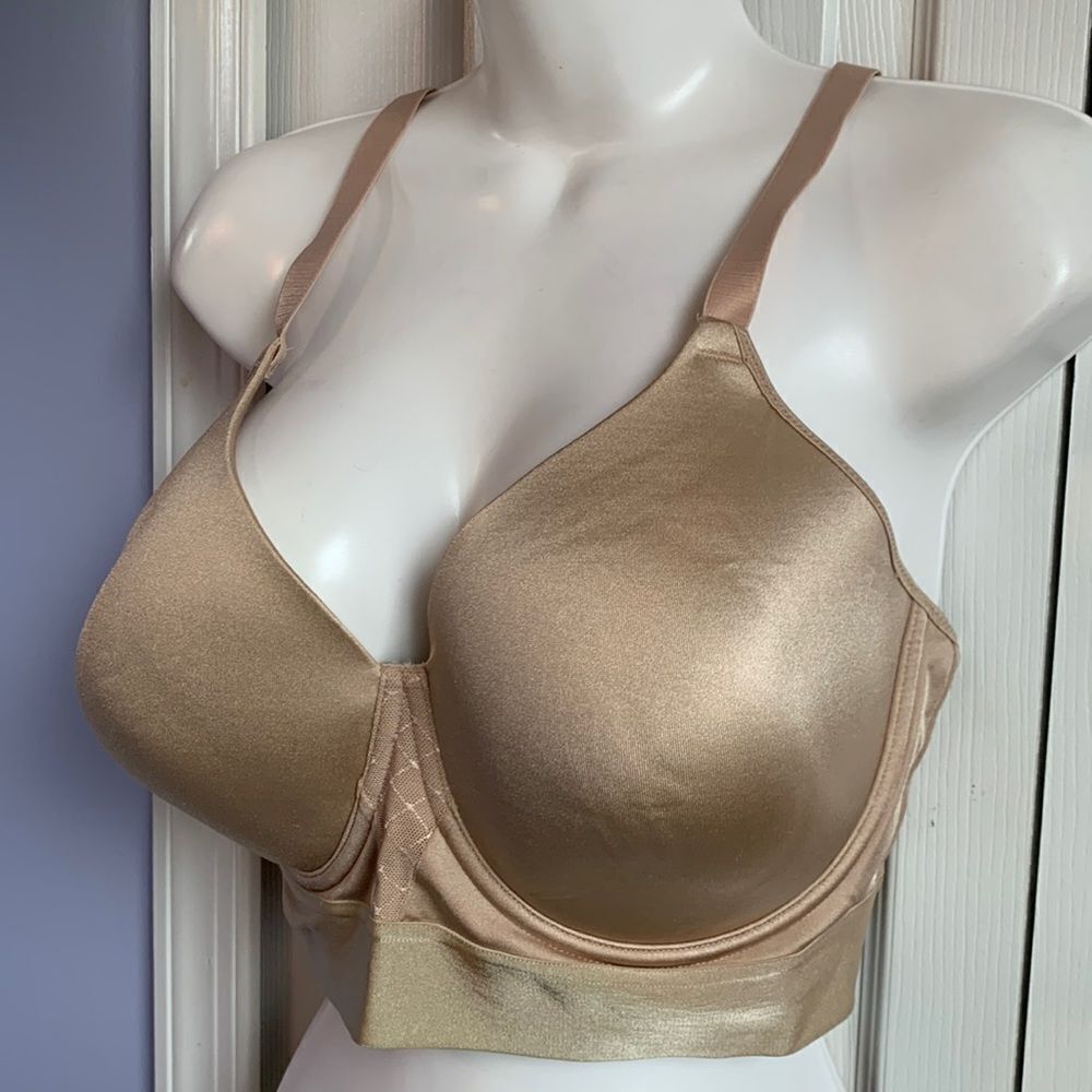 Bali Lightly Lined Under Wire Smooth Satin Longline Bra 38D